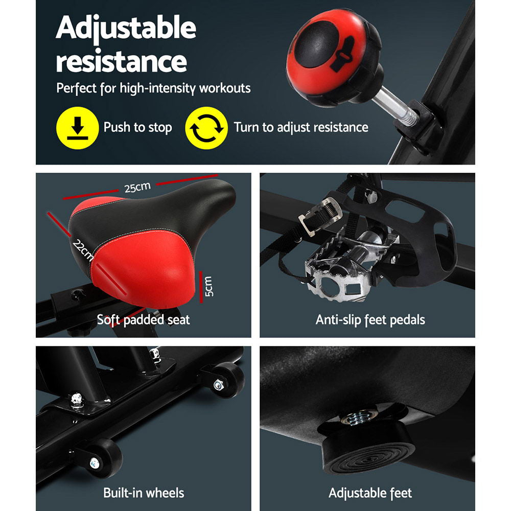 Exercise Bikes: Everfit Spin Bike Exercise Bike Flywheel Cycling Home Gym Fitness Indoor Cardio