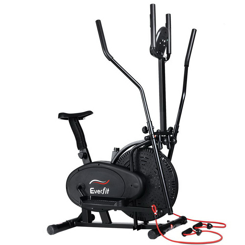 Exercise Bikes: Everfit Exercise Bike 5 in 1 Elliptical Cross Trainer Home Gym Indoor Cardio