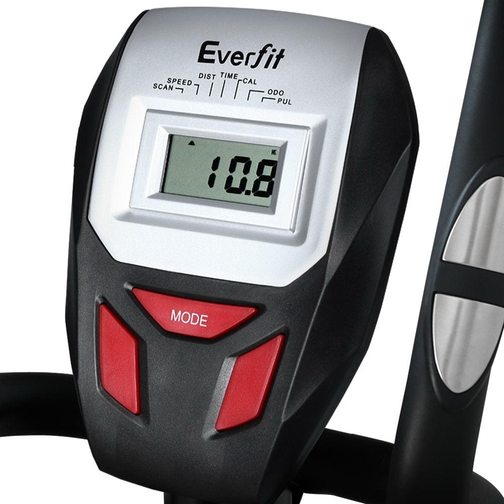 Exercise Bikes: Everfit Exercise Bike Elliptical Cross Trainer Home Gym Fitness Machine LCD