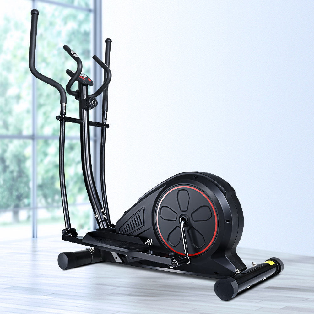 Exercise Bikes: Everfit Exercise Bike Elliptical Cross Trainer Home Gym Fitness Machine LCD