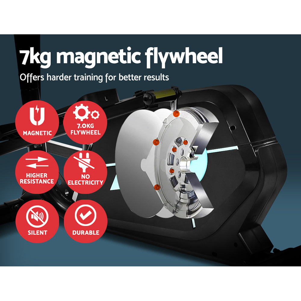 Exercise Bikes: Everfit Exercise Bike Elliptical Cross Trainer Home Gym Fitness Machine Magnetic