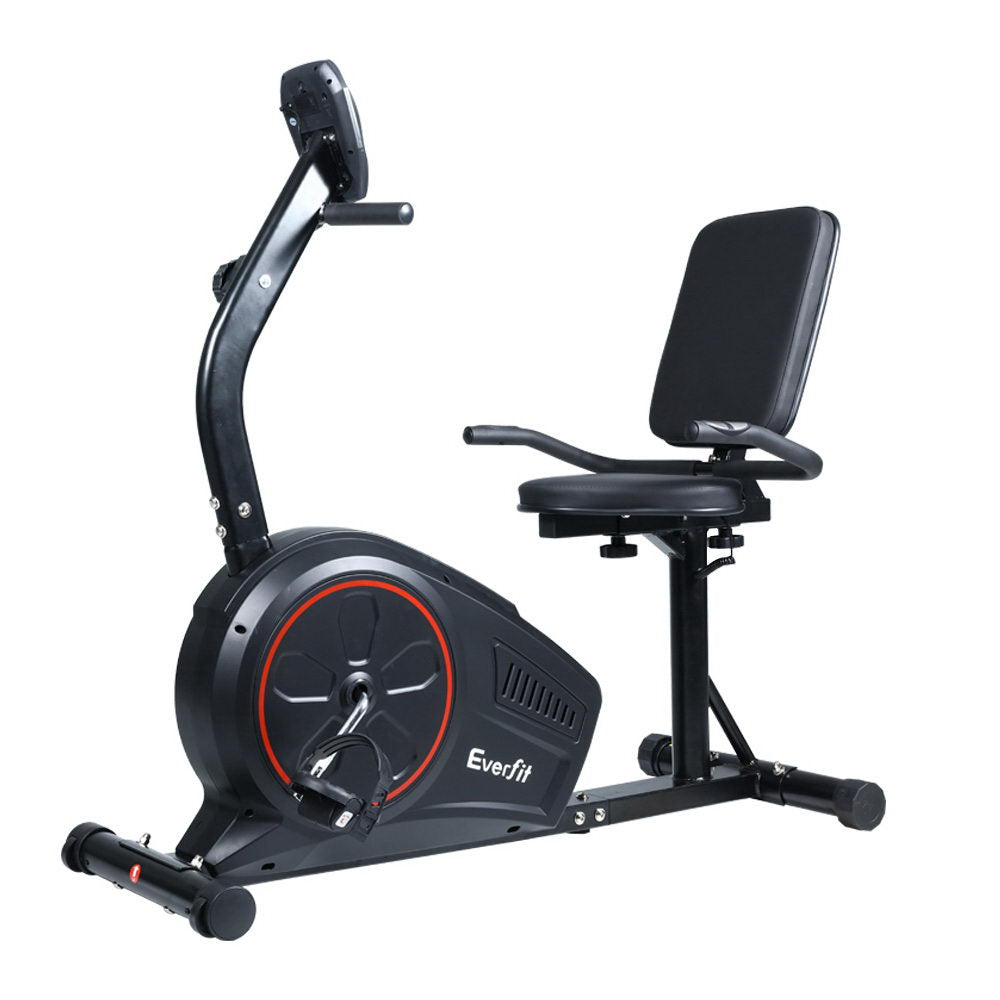Exercise Bikes: Everfit Exercise Bike Magnetic Recumbent Indoor Cycling Home Gym Cardio 8 Level