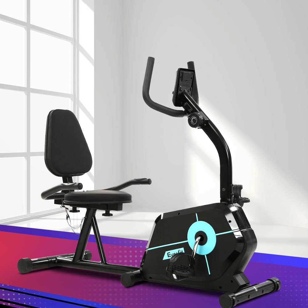 Exercise Bikes: Everfit Exercise Bike Magnetic Recumbent Indoor Cycling Home Gym Cardio 120kg