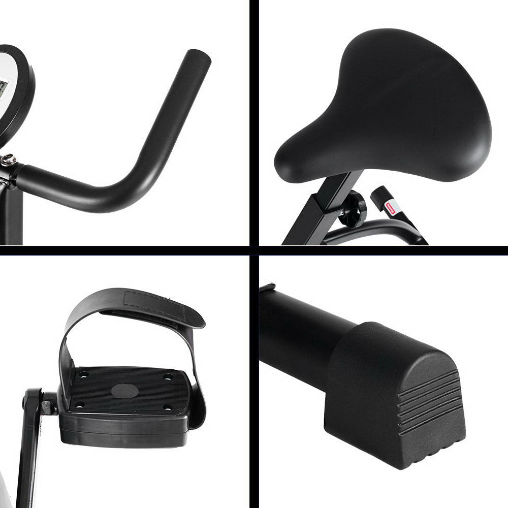 Exercise Bikes: Everfit Folding Exercise Bike Magnetic X-Bike Bicycle Indoor Cycling Cardio