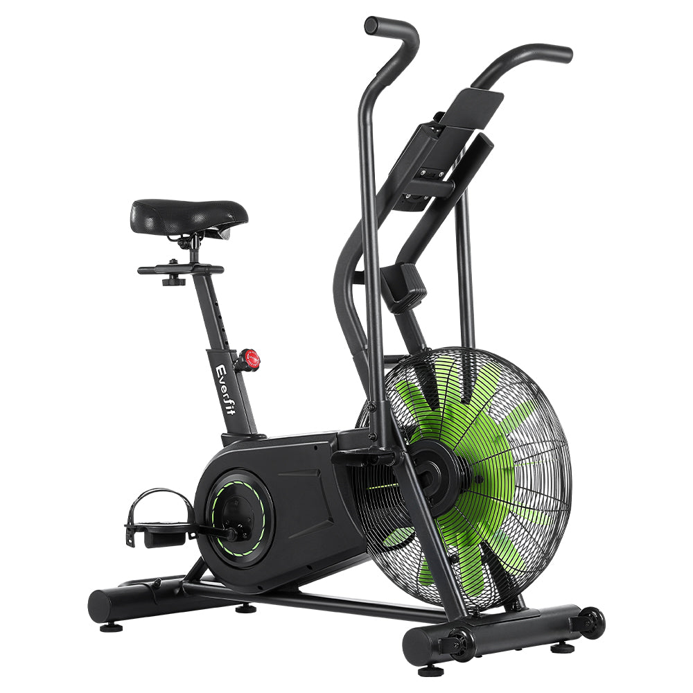 Exercise Bikes: Everfit Air Bike Dual Action Exercise Bike Fitness Home Gym Cardio