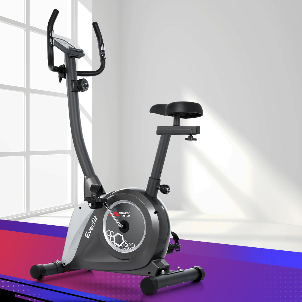 Exercise Bikes: Everfit Magnetic Exercise Bike Upright Bike Fitness Home Gym Cardio