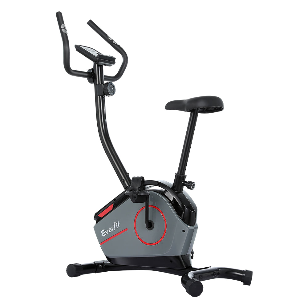 Exercise Bikes: Everfit Magnetic Exercise Bike 8 Levels Upright Bike Fitness Home Gym Cardio