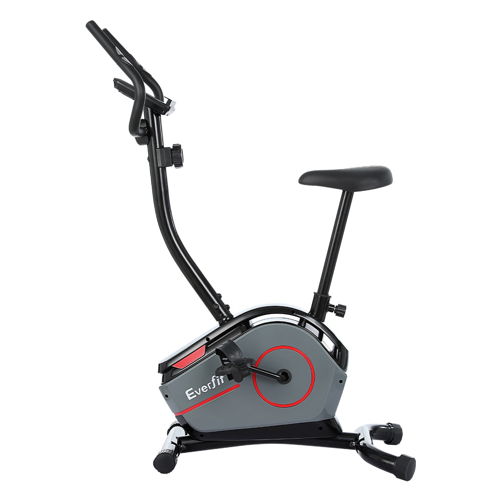 Exercise Bikes: Everfit Magnetic Exercise Bike 8 Levels Upright Bike Fitness Home Gym Cardio