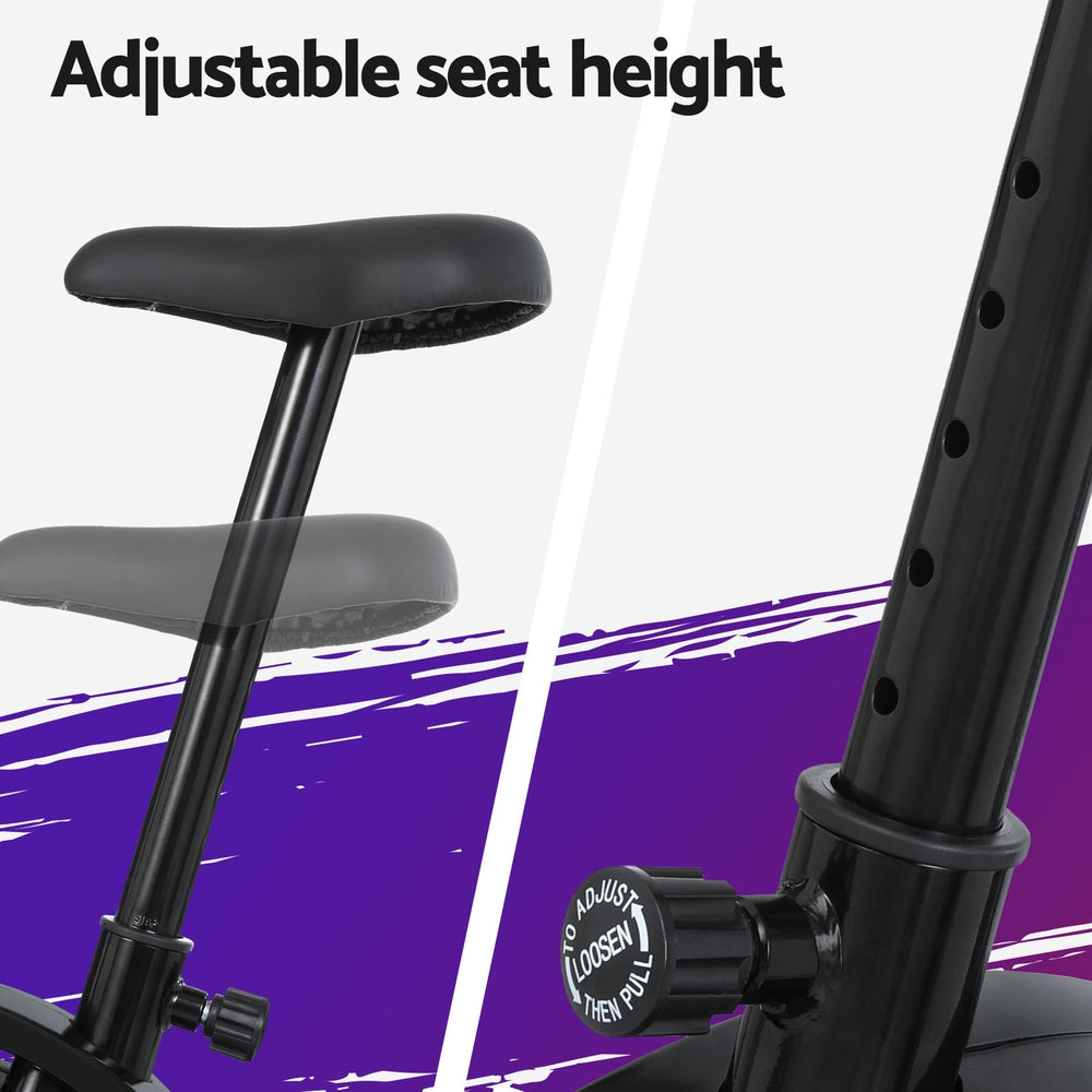 Exercise Bikes: Everfit Magnetic Exercise Bike 8 Levels Upright Bike Fitness Home Gym Cardio
