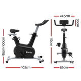 Exercise Bikes: Everfit Exercise Bike Spin Bike Electromagnetic Smart Home Fitness 24-Level Resistance 120kg Bluetooth