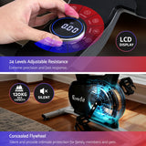 Exercise Bikes: Everfit Exercise Bike Spin Bike Electromagnetic Smart Home Fitness 24-Level Resistance 120kg Bluetooth