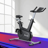 Exercise Bikes: Everfit Exercise Bike Spin Bike Electromagnetic Smart Home Fitness 24-Level Resistance 120kg Bluetooth