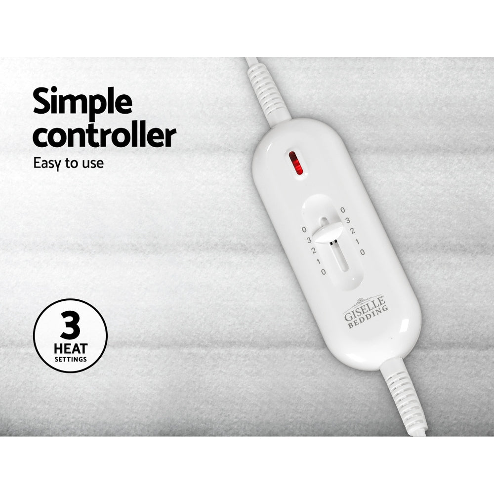 Blankets & Throws: Giselle Bedding Single Size Electric Blanket Polyester