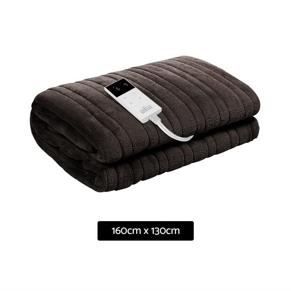 Blankets & Throws: Giselle Bedding Electric Throw Blanket - Chocolate