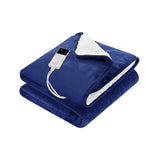Blankets & Throws: Giselle Electric Throw Rug Heated Blanket Washable Snuggle Flannel Winter Navy
