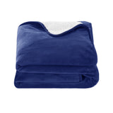 Blankets & Throws: Giselle Electric Throw Rug Heated Blanket Washable Snuggle Flannel Winter Navy