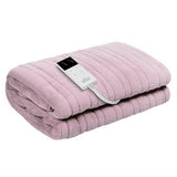 Blankets & Throws: Giselle Electric Throw Rug Heated Blanket Fleece Pink