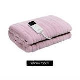 Blankets & Throws: Giselle Electric Throw Rug Heated Blanket Fleece Pink