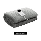 Blankets & Throws: Giselle Bedding Heated Electric Throw Rug Fleece Sunggle Blanket Washable Silver
