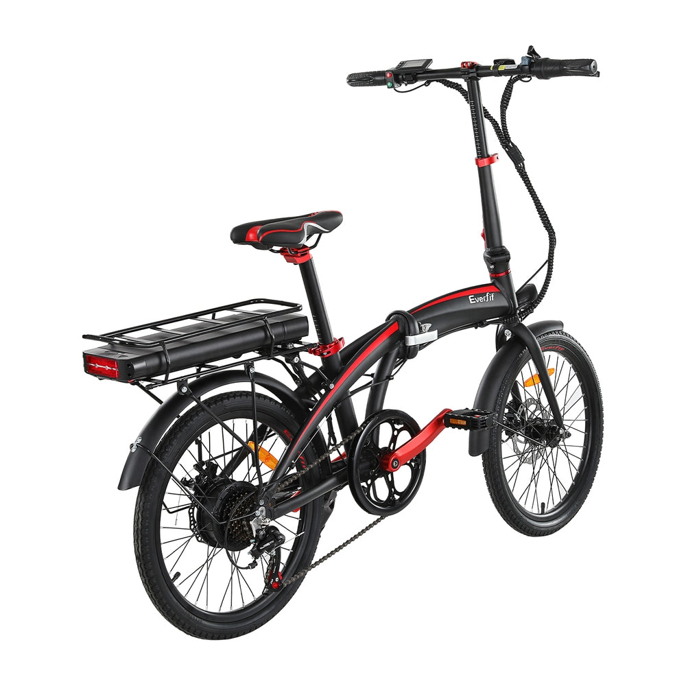 Bicycles: Everfit Folding Electric Bike Urban City Bicycle eBike Rechargeable Battery 250W