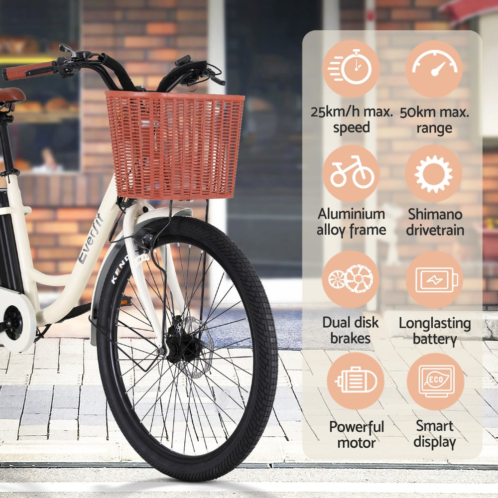 Bicycles: Everfit 26" Electric Bike City Bicycle eBike e-Bike Commuter w/ Battery WH