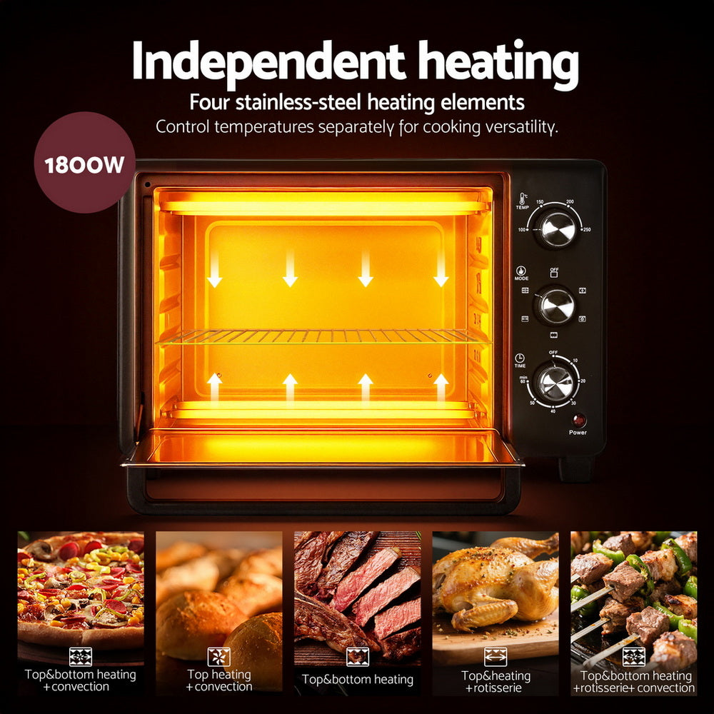Ovens: Devanti 30L Convection Oven Electric Fryer Ovens 1600W