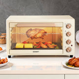 Ovens: Devanti 60L Convection Oven Electric Fryer Ovens 2000W Cream
