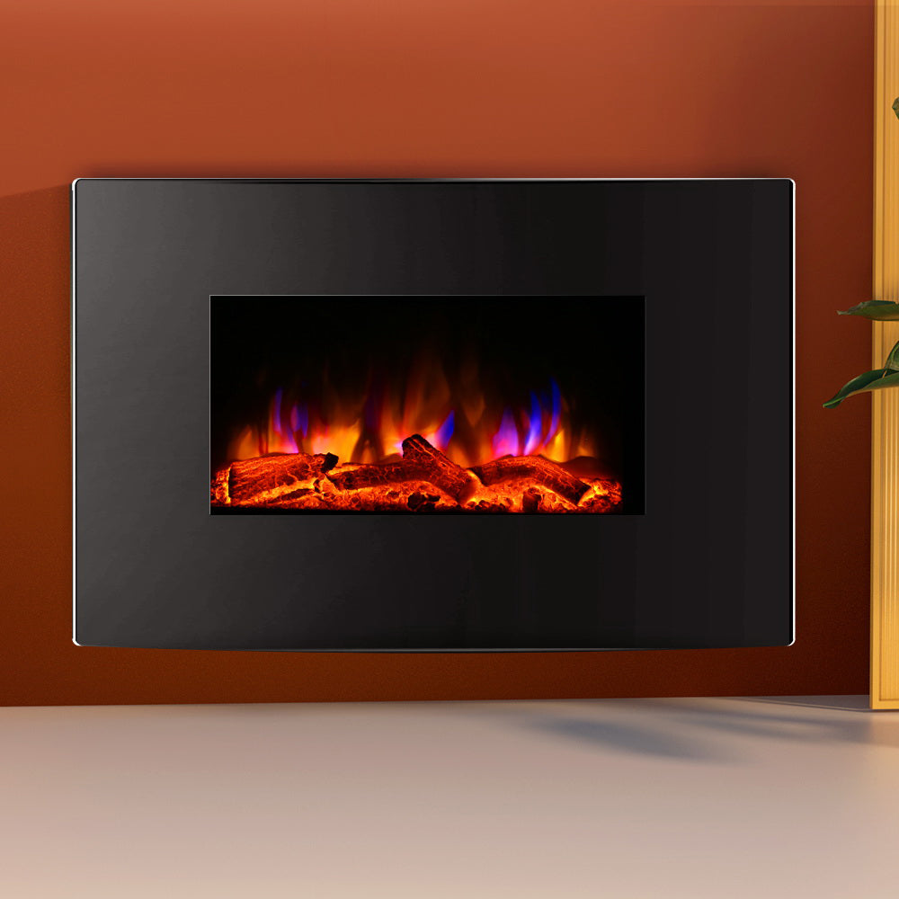 Electric Heaters: Devanti Electric Fireplace Fire Heater 2000W