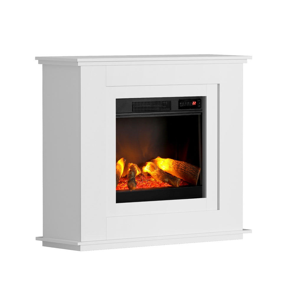 Electric Heaters: Devanti Electric Fireplace Fire Heater 2000W White