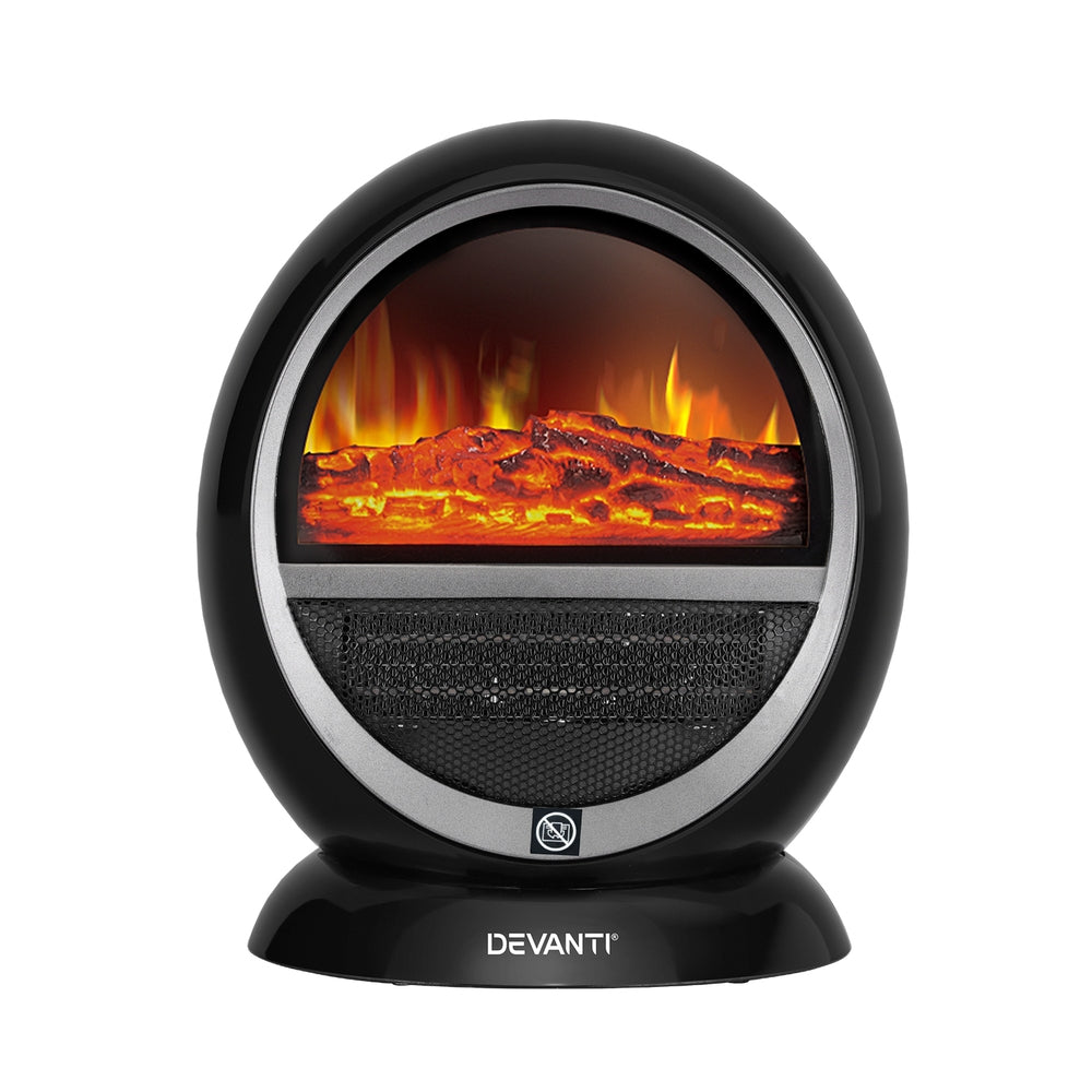 Electric Heaters: Devanti Electric Fireplace Fire Heaters 1500W