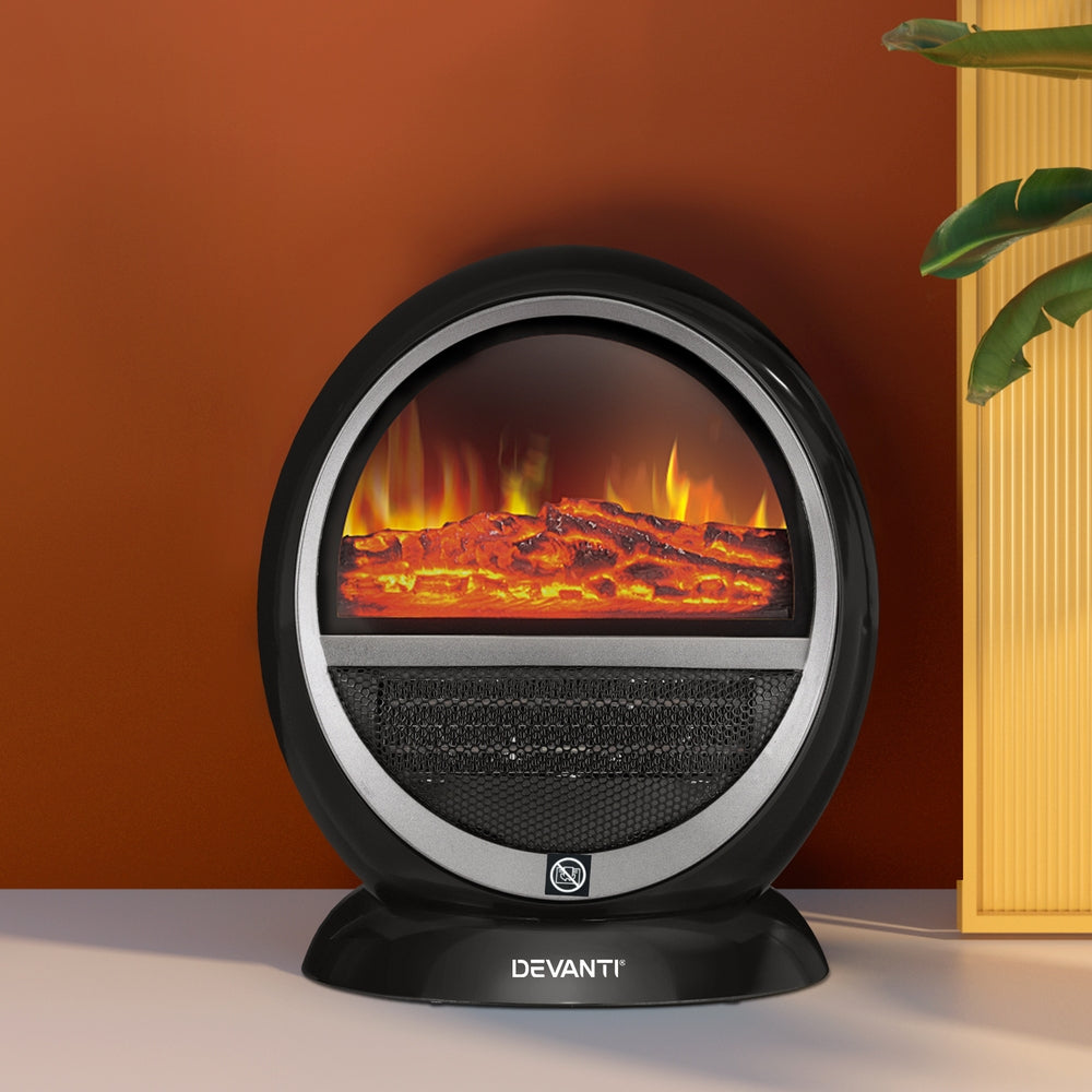 Electric Heaters: Devanti Electric Fireplace Fire Heaters 1500W