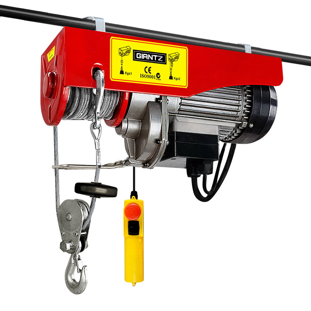Automotive Lifts & Hoists: Giantz Electric Hoist Winch 125/250KG Cable 18M Rope Tool Remote Chain Lifting