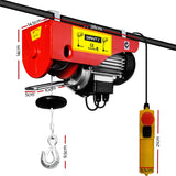 Giantz Electric Hoist Winch 300/600KG Cable 18M Rope Tool Remote Chain Lifting