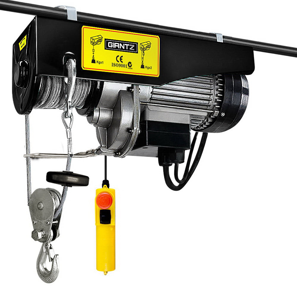 Automotive Lifts & Hoists: Giantz Electric Hoist Winch 400/800KG Cable 18M Rope Tool Remote Chain Lifting