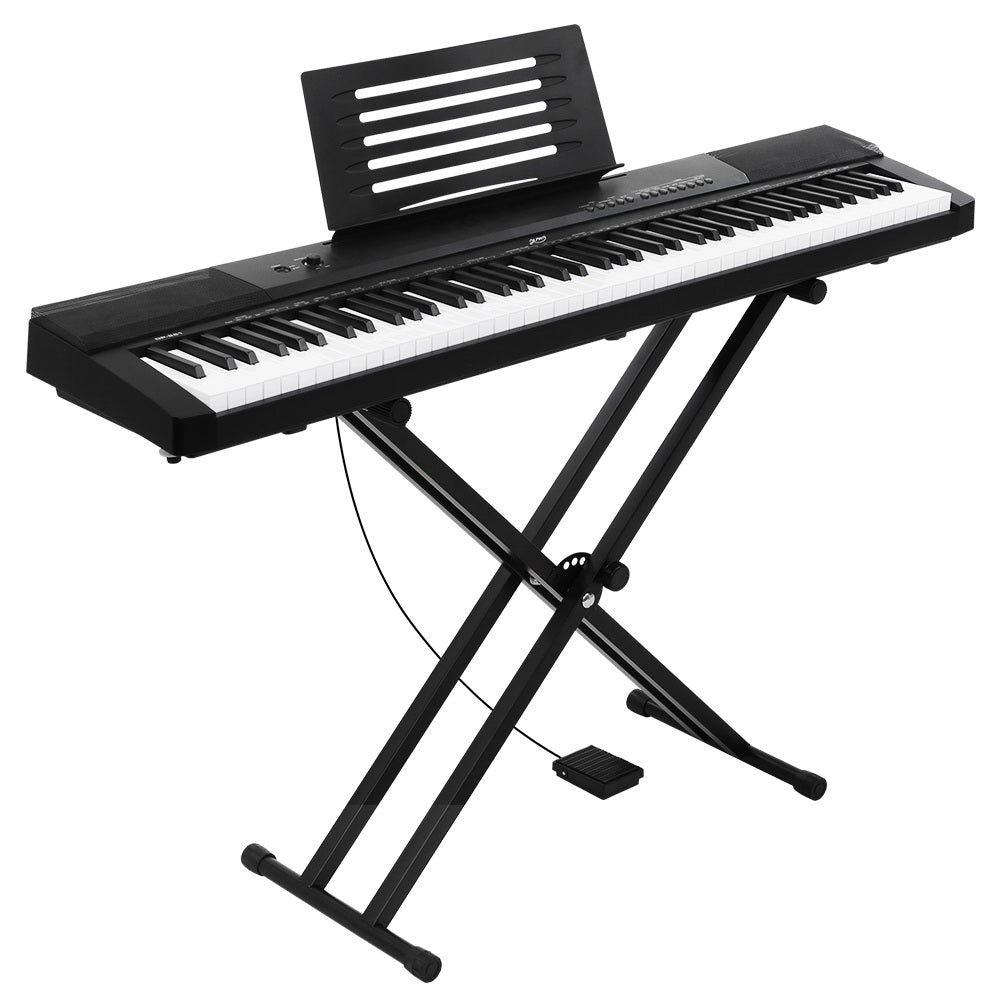 Musical Keyboards: Alpha 88 Keys Electronic Piano Keyboard Digital Electric w/ Stand Sustain Pedal