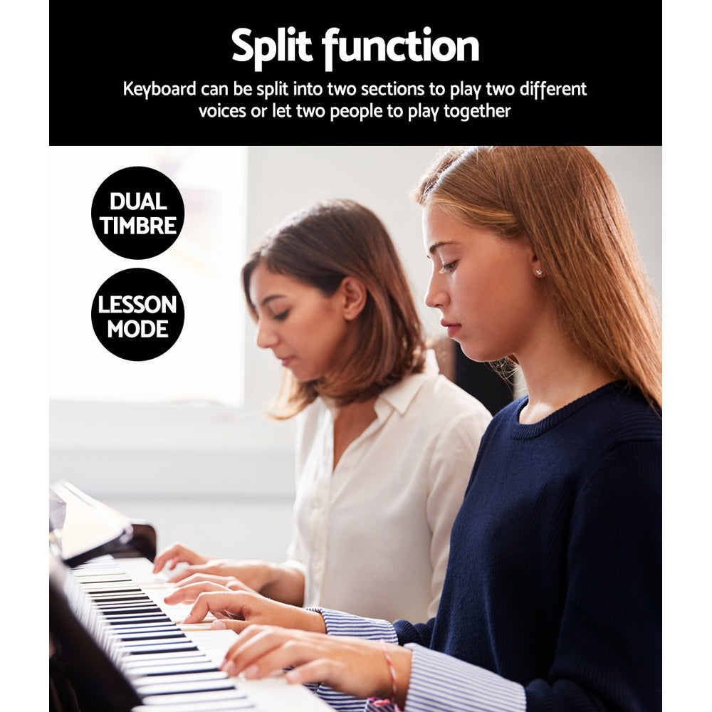 Musical Keyboards: Alpha 88 Keys Electronic Piano Keyboard Digital Electric w/ Stand Sustain Pedal