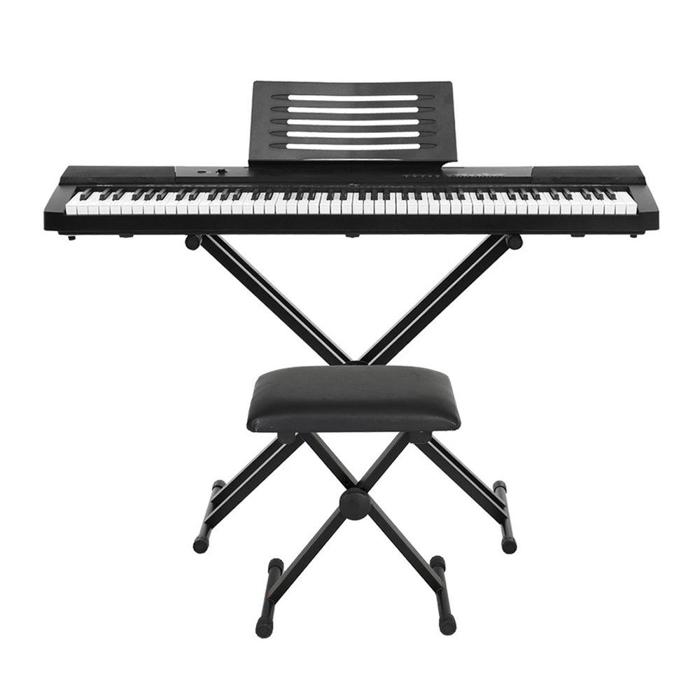 Musical Keyboards: Alpha 88 Keys Electronic Piano Keyboard Digital Electric w/ Stand Stool Pedal
