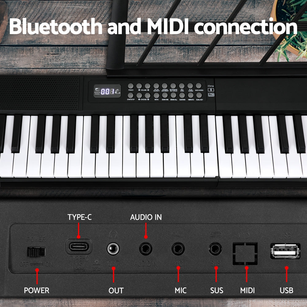 Musical Keyboards: Alpha 61 Keys Foldable Electronic Piano Keyboard Digital Electric w/ Carry Bag