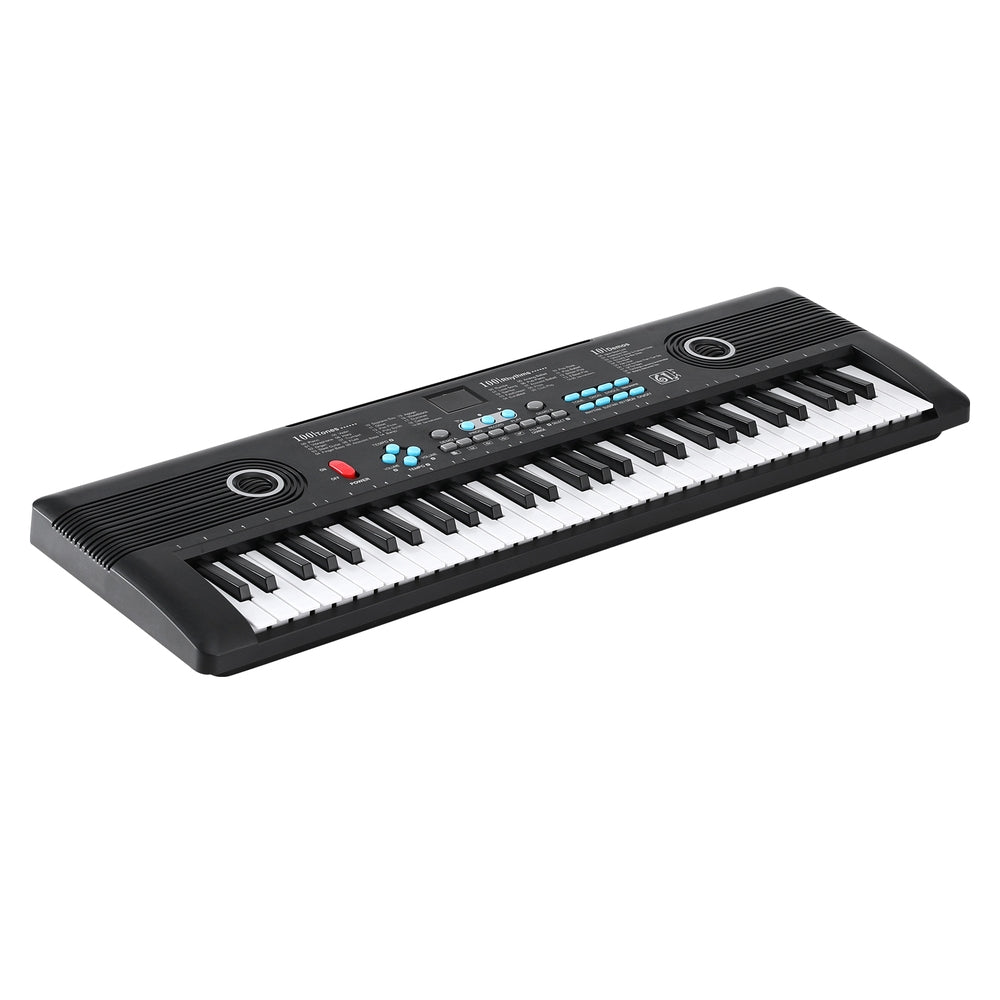 Musical Keyboards: Alpha 61-Key Digital Piano Keyboard Electric Kids Gift Black