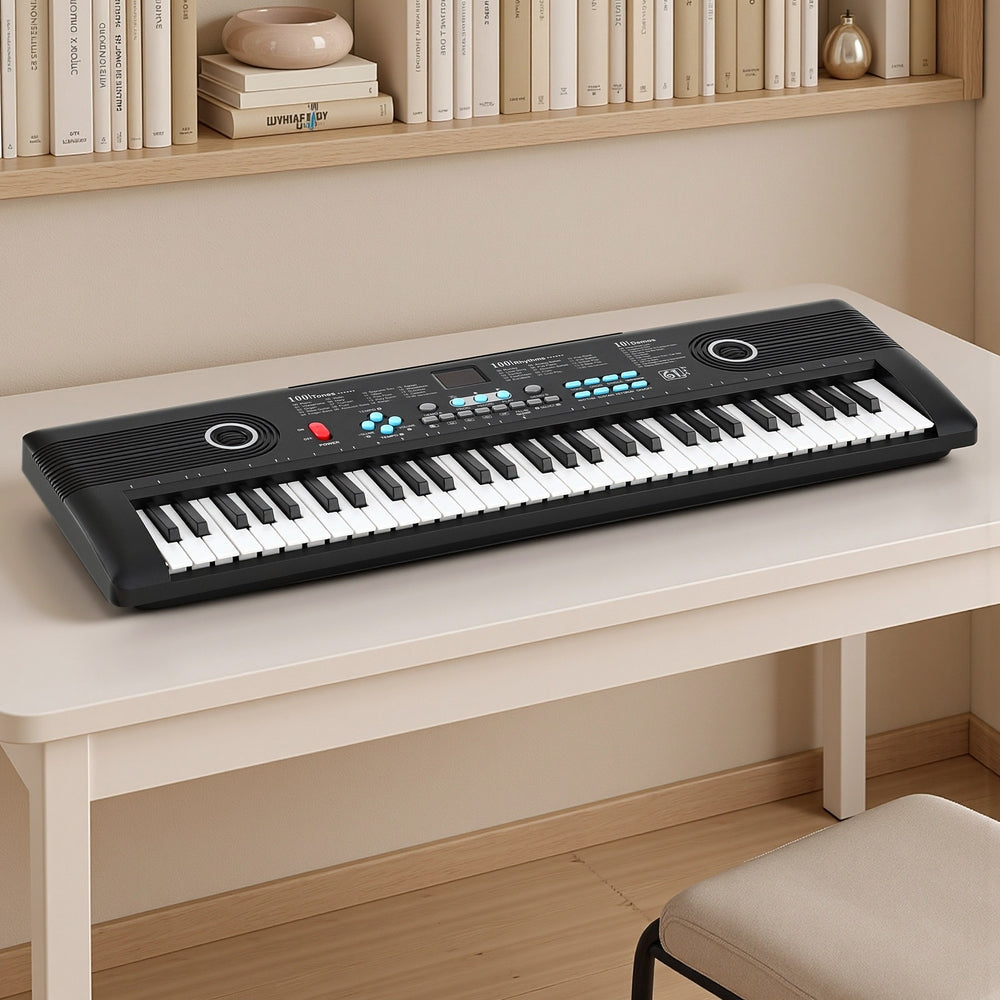 Musical Keyboards: Alpha 61-Key Digital Piano Keyboard Electric Kids Gift Black
