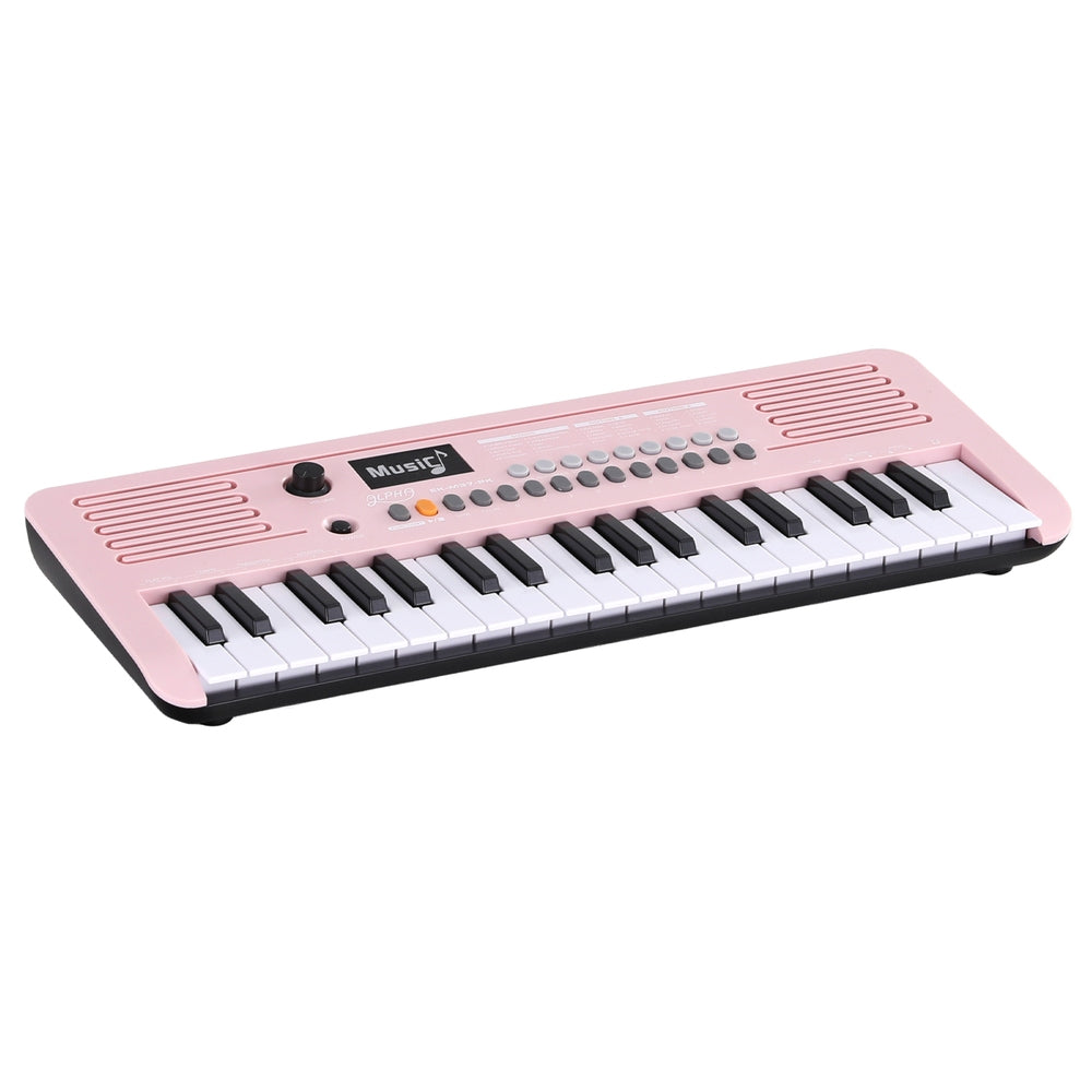 Musical Keyboards: Alpha 37-Key Digital Piano Keyboard for Kids Beginners Electronic Keyboard Piano Gift Pink