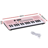 Musical Keyboards: Alpha 37-Key Digital Piano Keyboard for Kids Beginners Electronic Keyboard Piano Gift Pink