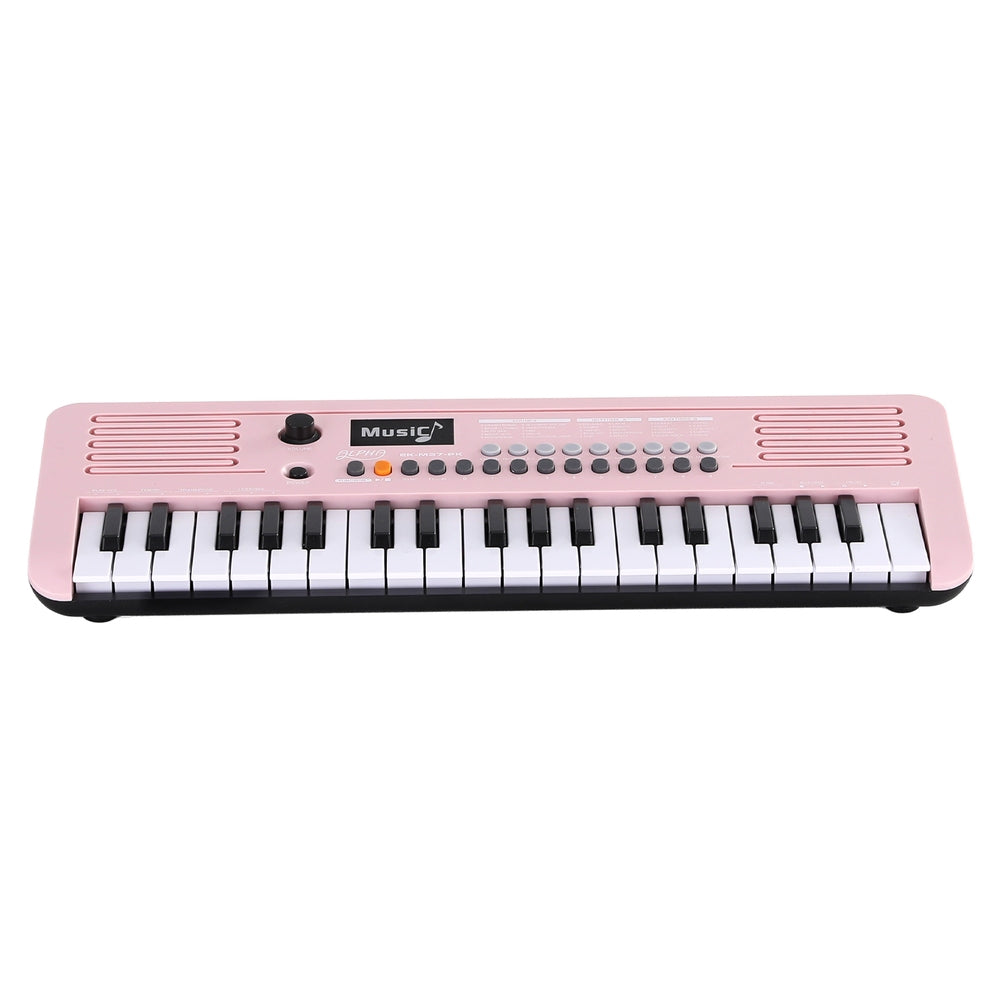 Musical Keyboards: Alpha 37-Key Digital Piano Keyboard for Kids Beginners Electronic Keyboard Piano Gift Pink