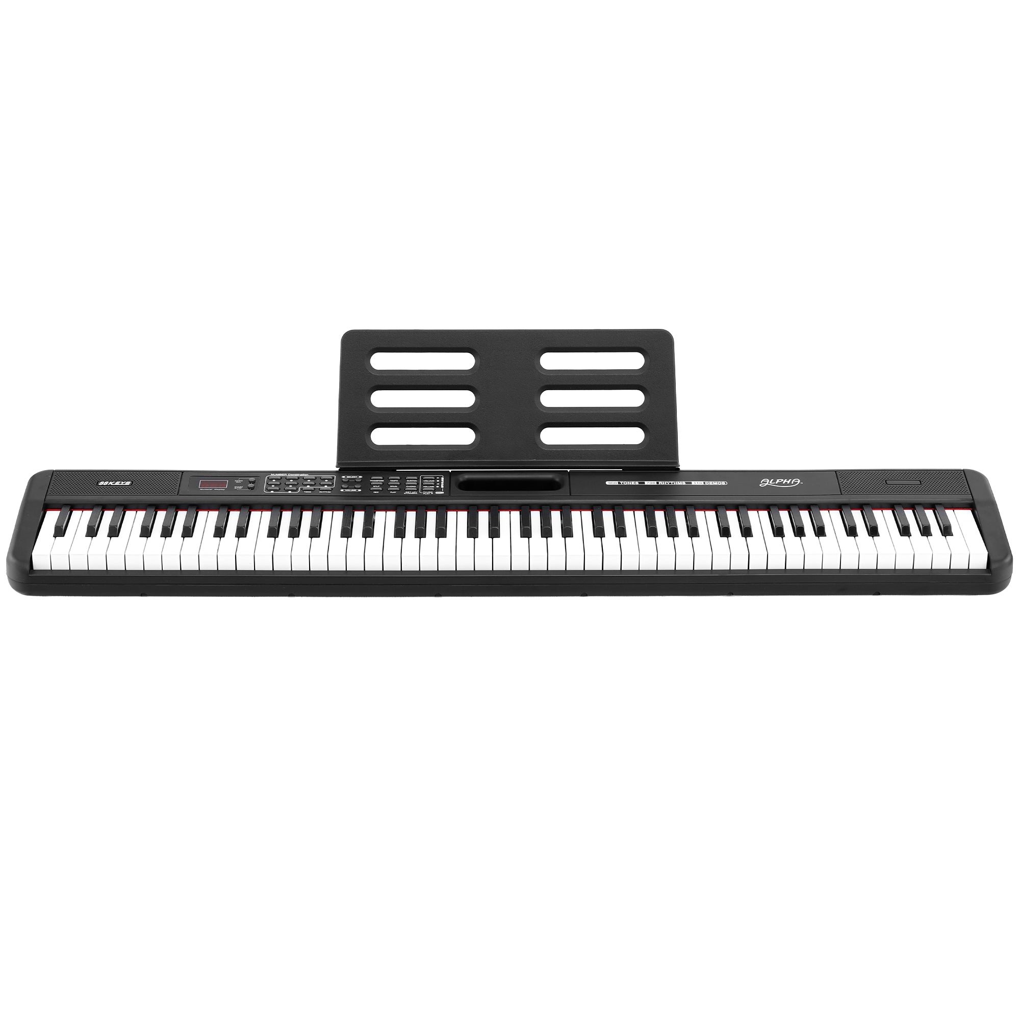 Musical Keyboards: Alpha Piano Keyboard 88 Keys Electric Electronic Keyboard Piano Gift Black