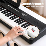 Musical Keyboards: Alpha Piano Keyboard 88 Keys Electric Electronic Keyboard Piano Gift Black