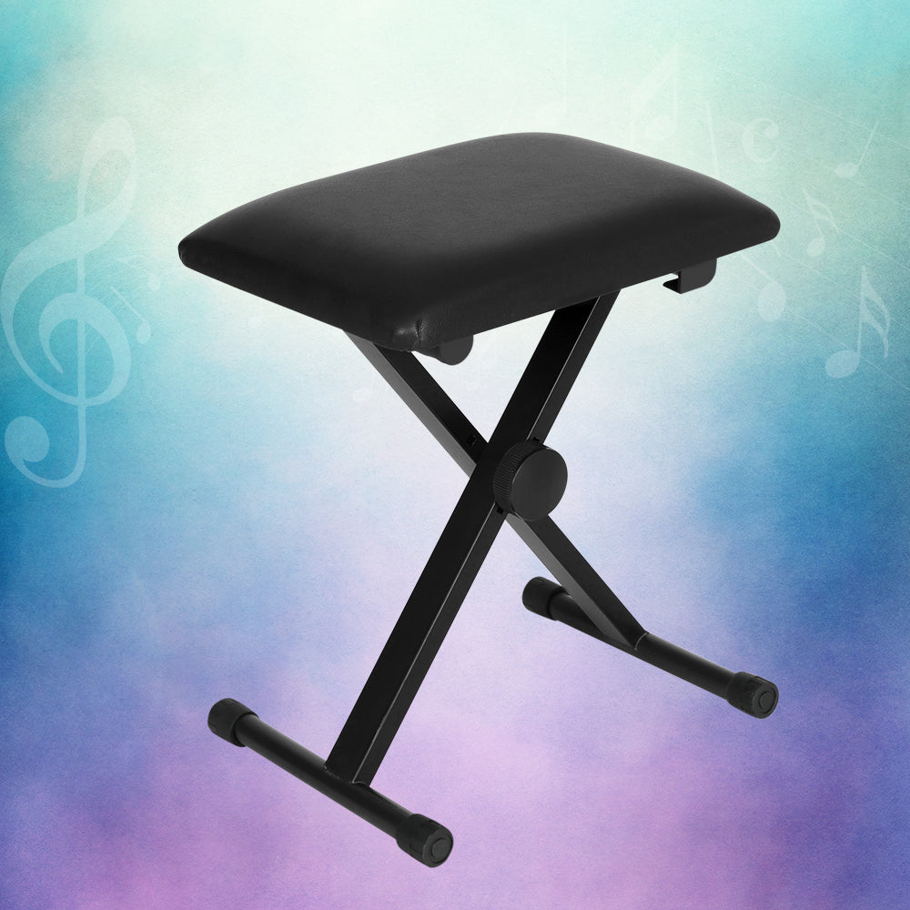 Table & Bar Stools: Alpha Piano Stool Adjustable Height Keyboard Seat Portable Bench Chair Black