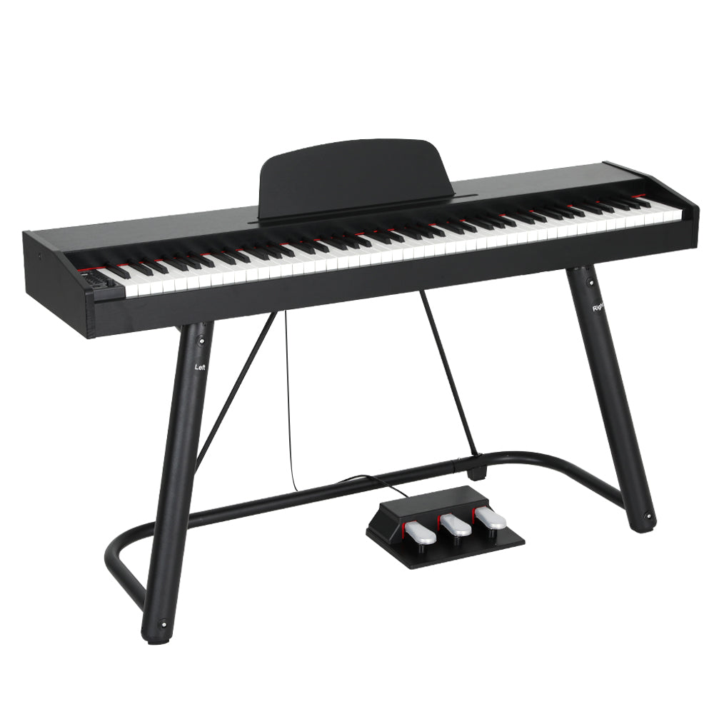 Musical Keyboards: Alpha 88 Keys Electronic Piano Keyboard Digital Electric w/ Stand Semi-Weighted