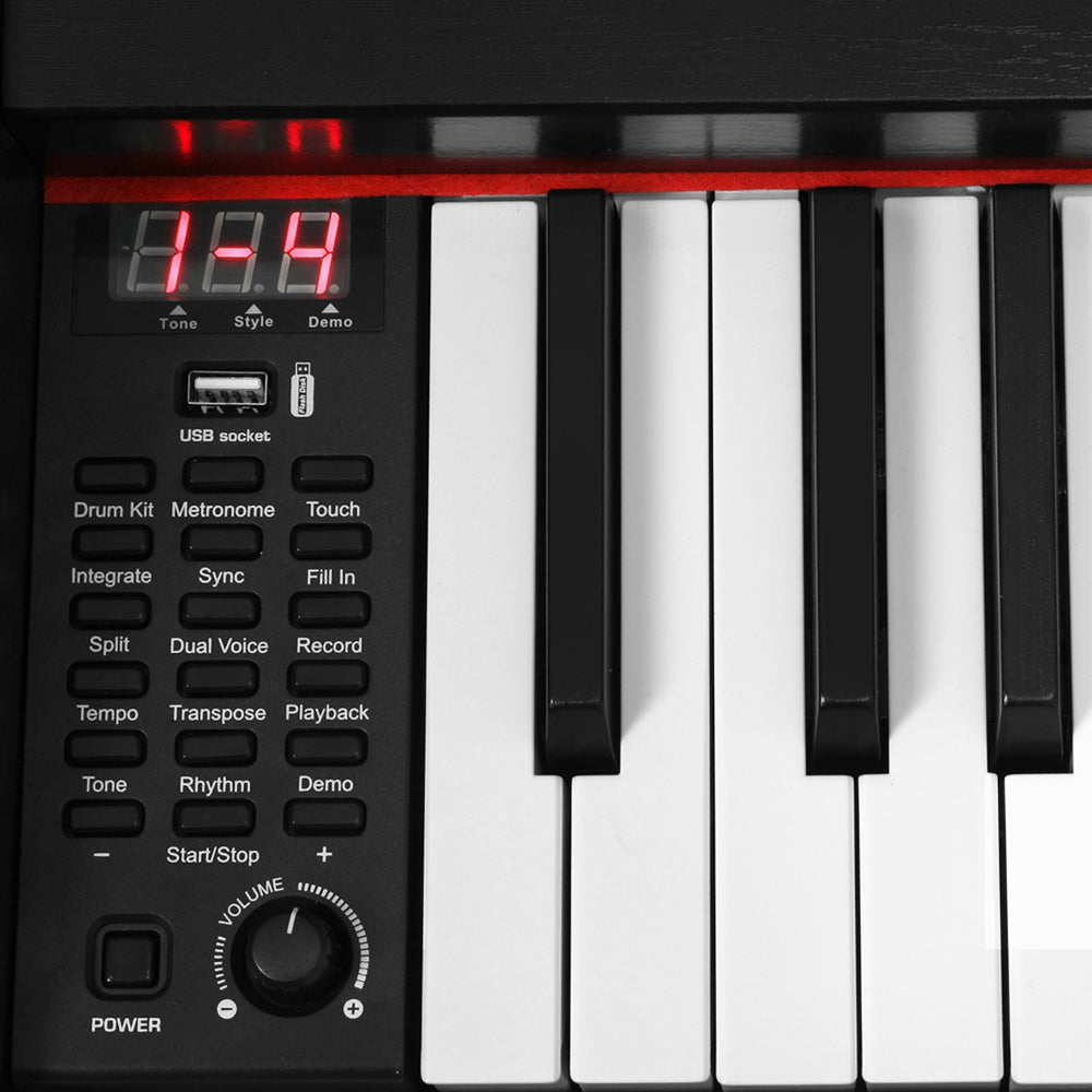 Musical Keyboards: Alpha 88 Keys Electronic Piano Keyboard Digital Electric w/ Stand Semi-Weighted