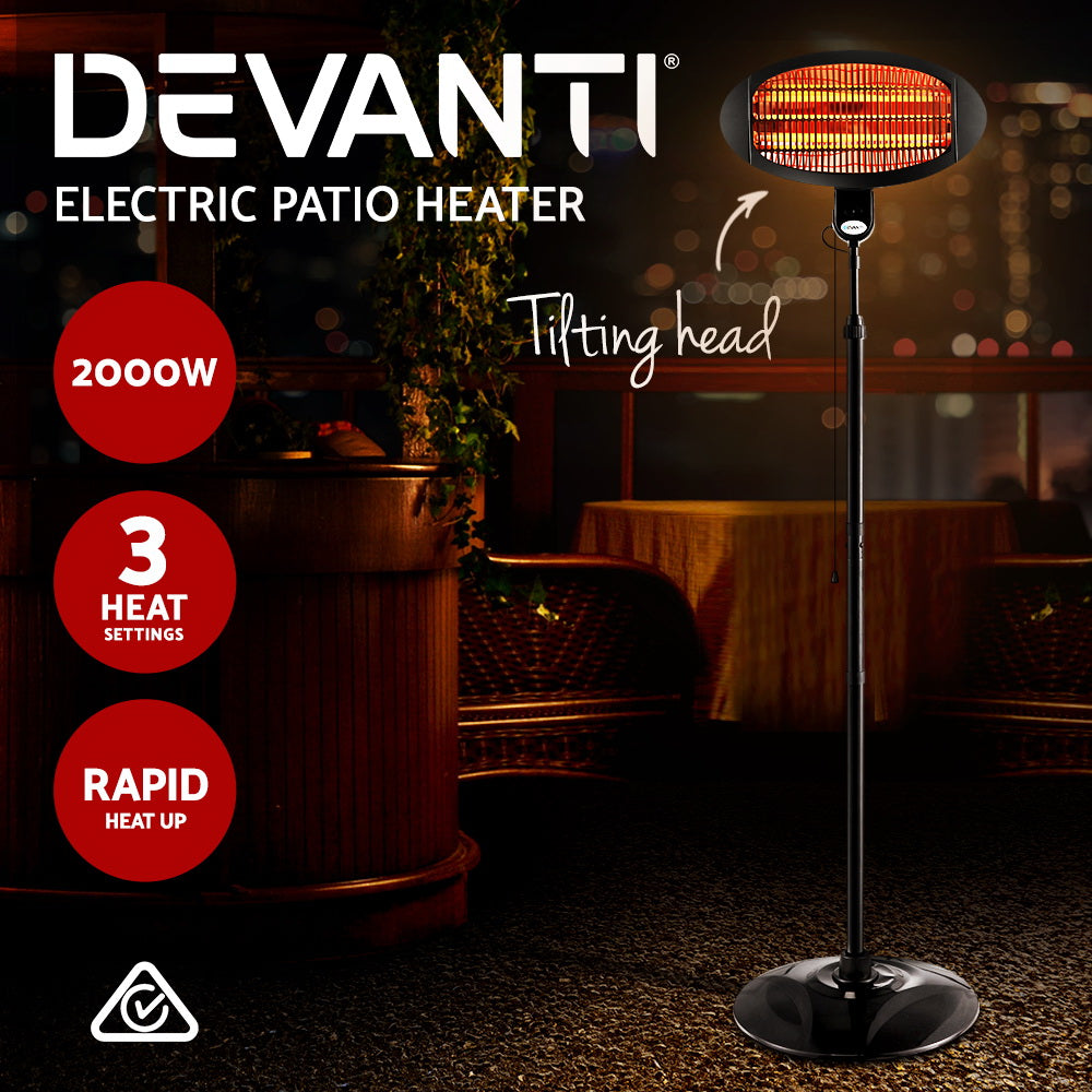 Patio Heaters: Devanti Electric Patio Heater 2000W