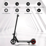 Electric Scooters: Electric Scooter 130W 16KM/H LED Light Folding Portable Riding Commuter Black